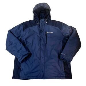 Columbia Tipton Peak Insulated Jacket Men’s XXL Blue Black Omni-Heat